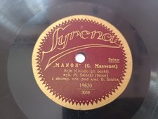 Syrena Polish 1920s 78 rpm rare Mieczysław Salecki "Manon" / "Ay-Ay-Ay" + AUDIO
