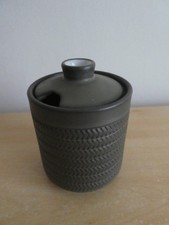 Vintage Denby Chevron Jam Pot