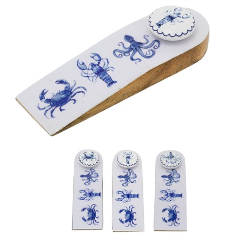 Nautical wooden door stop - nautical,