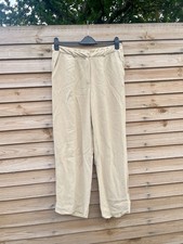 Cream Linen Trousers Size 12