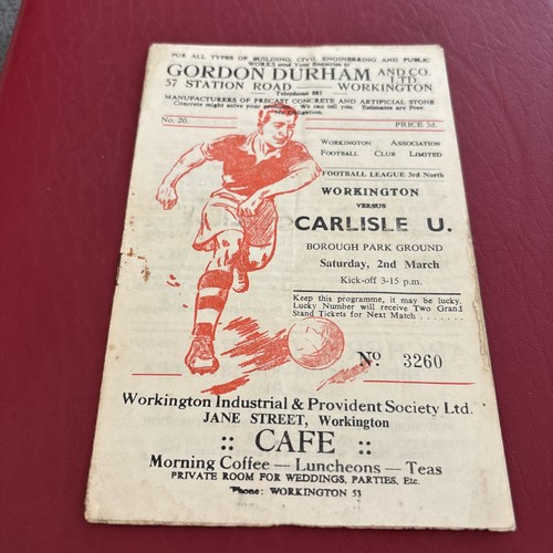 Workington carlisle 1956 57 - v,