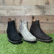 MEN'S LEATHER PYTHON PRINT