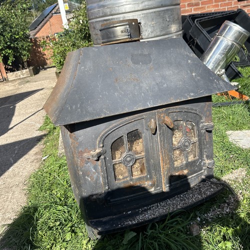 Back boiler stove log burner