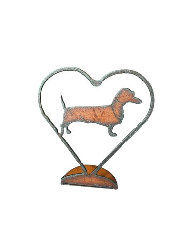 Dachshund dog heart metal - dachshund,