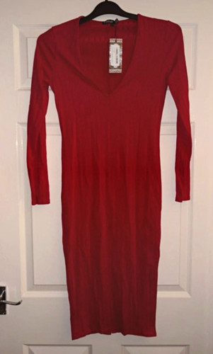 Boohoo red ribbed knit - boohoo,