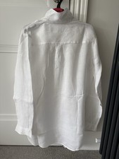 Gap White Linen Tunic Top Size Small 10 UK