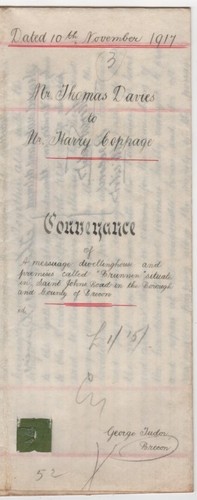 Brecon document parchment - document,
