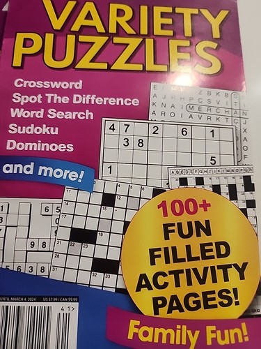 Variety puzzles take break - take, a