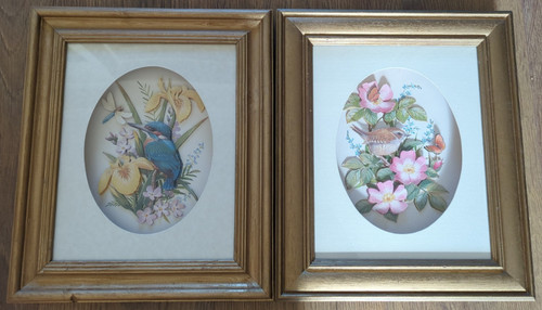 Vintage framed decoupage - vintage,