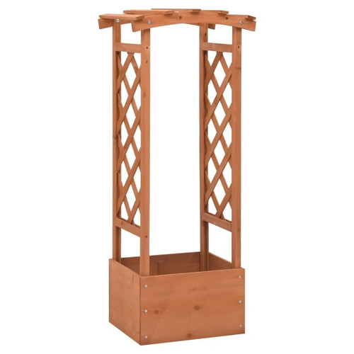 Wooden planter with trellis - wooden,