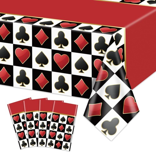 Pcs casino tablecloths red - 4,