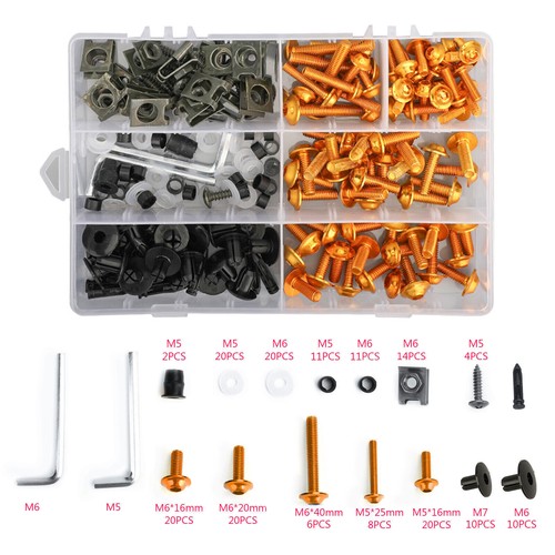 Gold fairing bolts - fairing, kit