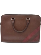 Michael Kors Brown Leather Briefcase Laptop Bag for Men T2550 D63