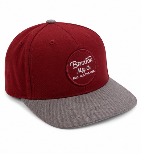 Brixton snapback cap burgundy - brixton,