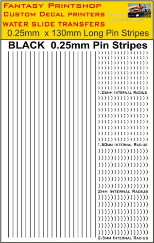Black pin stripe sets 25mm - black,