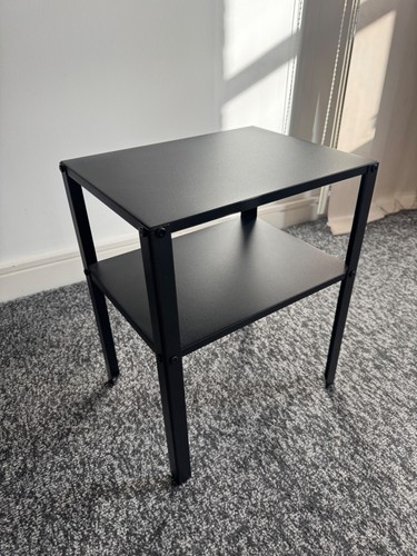 Minimalist black bedside - bedside, table