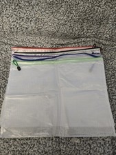 Zippered Plastic Wallets – A4 Size, 5 Pack for Large Documents Storage