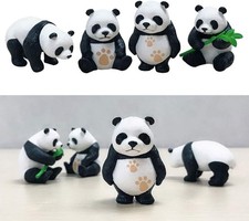 4Pcs Mini Panda Figurines