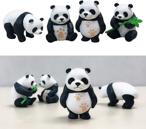 4pcs mini panda figurines - mini,