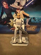Star Wars The Clone Wars 3.75" Clone Trooper “Chopper” w/ Helmet, Rifle & Stand