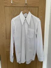 White Spear Point Collar Shirt Large Brand New