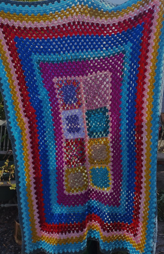 Vintage granny square blanket - vintage,