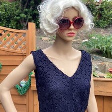ladies dress M&CO Navy Lace