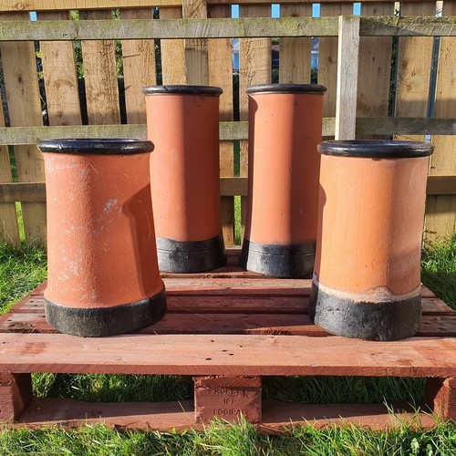 Four terracotta roll top - roll,