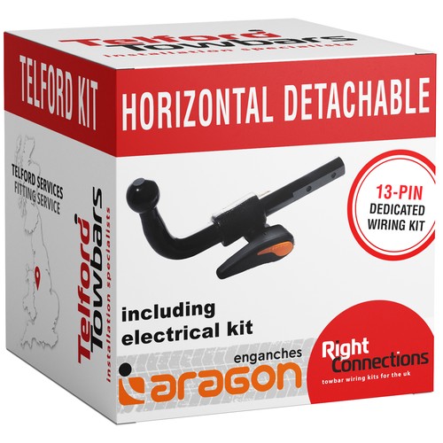 Horizontal detachable towbar - detachable,