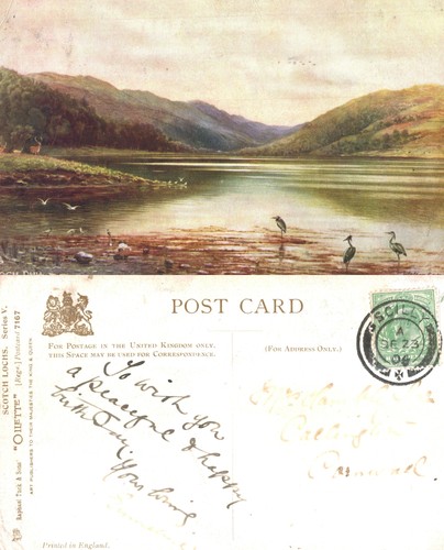 Vintage postcard loch dhu - postcard,
