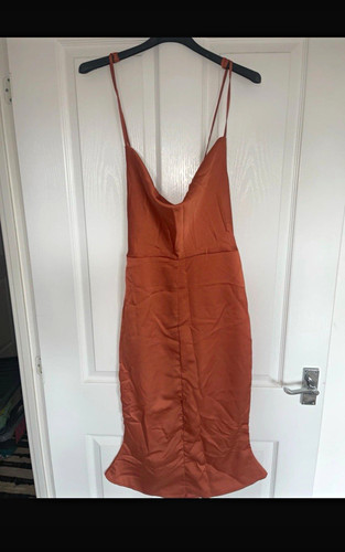 Boohoo burnt orange - burnt, satin