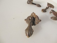 Antique Iron Drawer Handles Pulls Dresser Chest Old Vintage x6 Art Deco