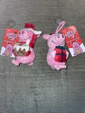 Percy Pig Hanging Christmas Decorations X 2