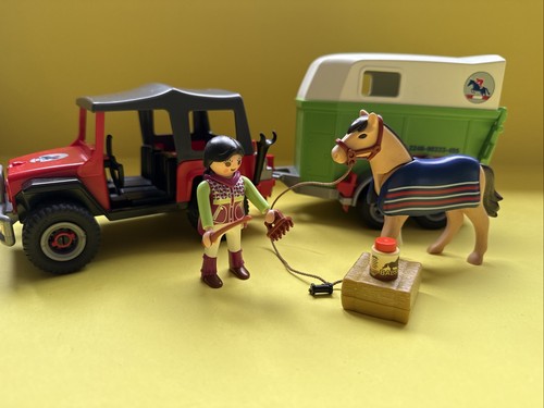 Playmobil jeep horsebox with - playmobil,