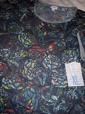 Lularoe Irma Gray Red Green