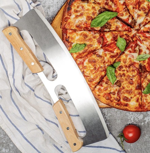 Pizza cutter wooden steel - cutter,