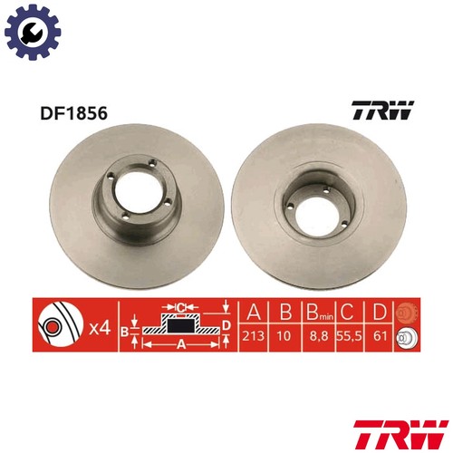 Brake disc df1856 for - 2x,