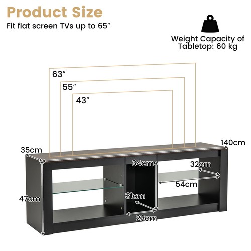 Cabinet unit led console - tv,