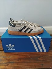 Size 6- Adidas Handball Spezial Aluminium  Black Stripes W