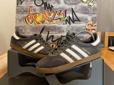 Adidas Originals 350 Men’s dark grey suede  Trainers UK 8 smart casuals terrace