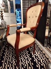 Beautiful Antique French Style Boudoir Button Backed Arm Chair