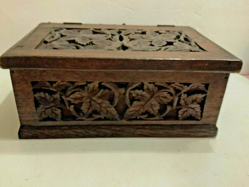 Antique carved oak english - carved,