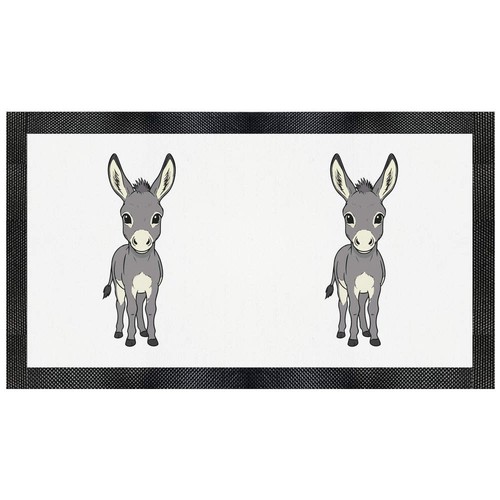 Cute donkey pet feeding - 'cute, mat