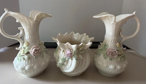 Piece belleek pottery - 3,