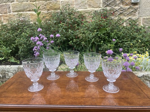 Five vintage crystal water - crystal,