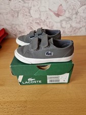 Lacoste Marcel Trainers Boy Infant Grey And White Synthetic Textile UK 5 EUR 21