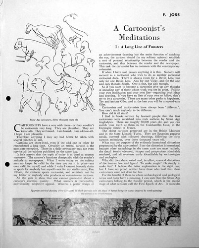 Old print stone age caricature - old,