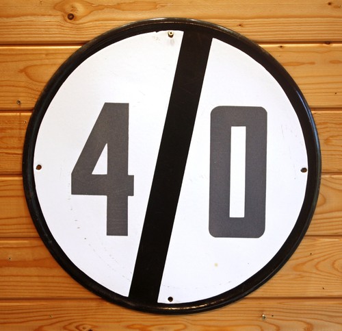 Vintage 49cm belgian road - road, sign