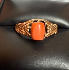 Vintage Russian 14k Gold Coral