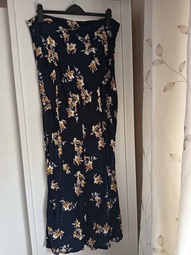 Joules floral long skirt - long, navy